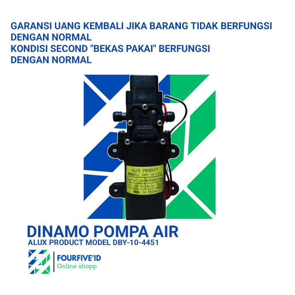 Dinamo Pompa Air ALUX DBY-10-4451 | Second Bekas Normal Bergaransi