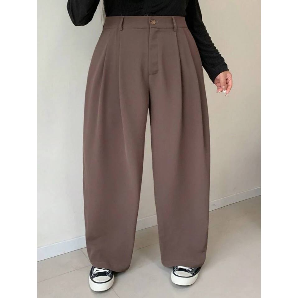 Korean Loose Pants - Celana Kulot Jumbo Wanita  Anti Kusut Loosepants Highwaist Polyester Premium