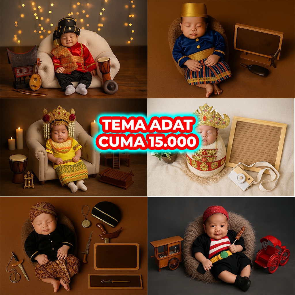 Edit Foto Bayi Newborn Tema Adat (49-72)