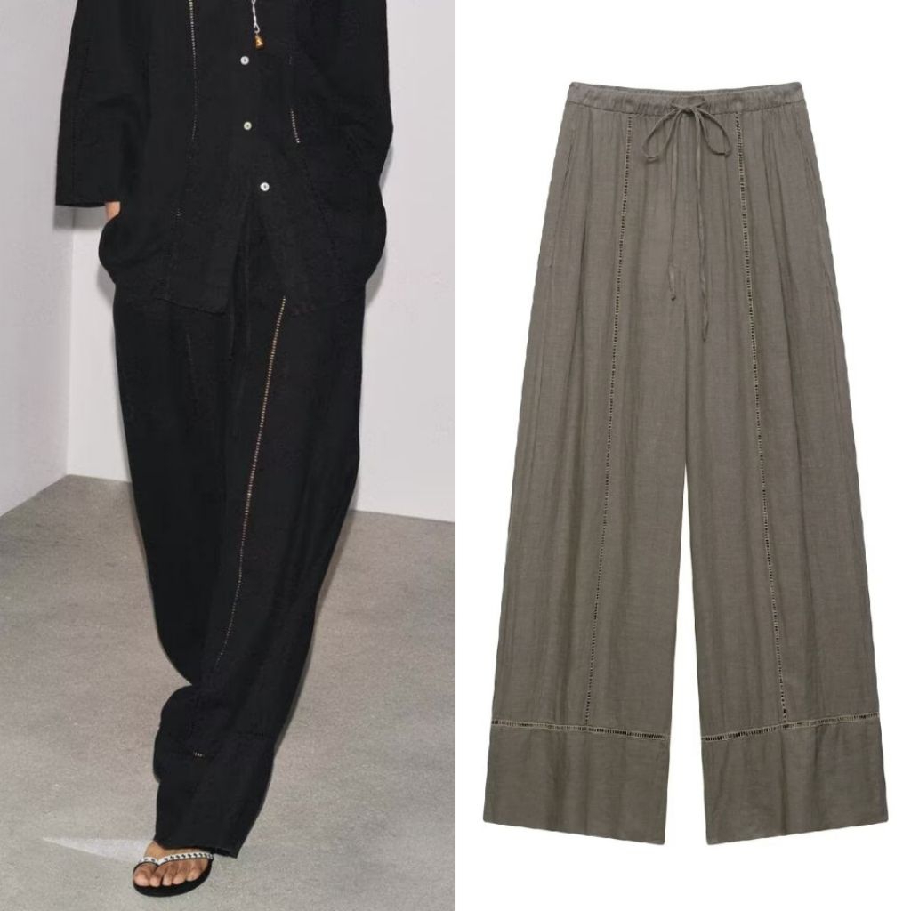 Black,Khaki Leisure Pants  78480 (EZ)