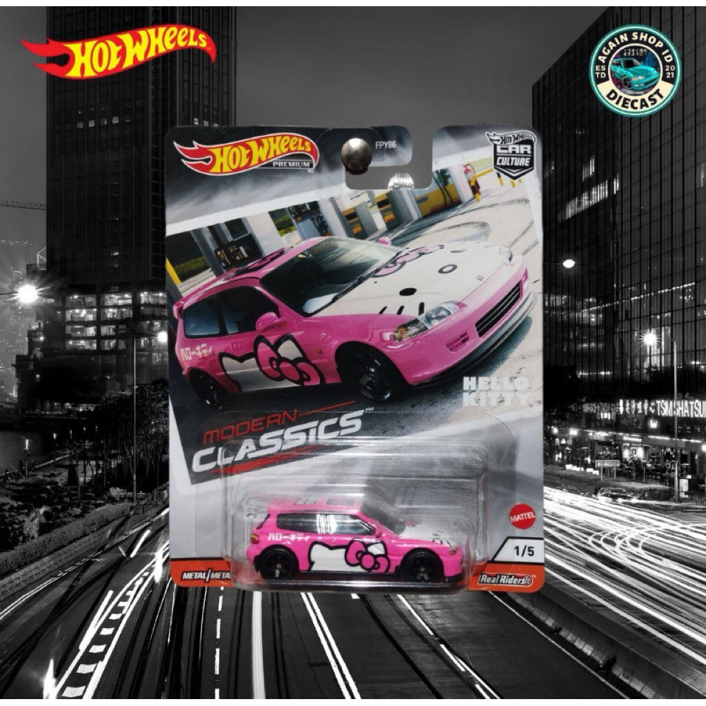 Hotwheels Premium Modern Classics Honda Civic EG Hello Kitty