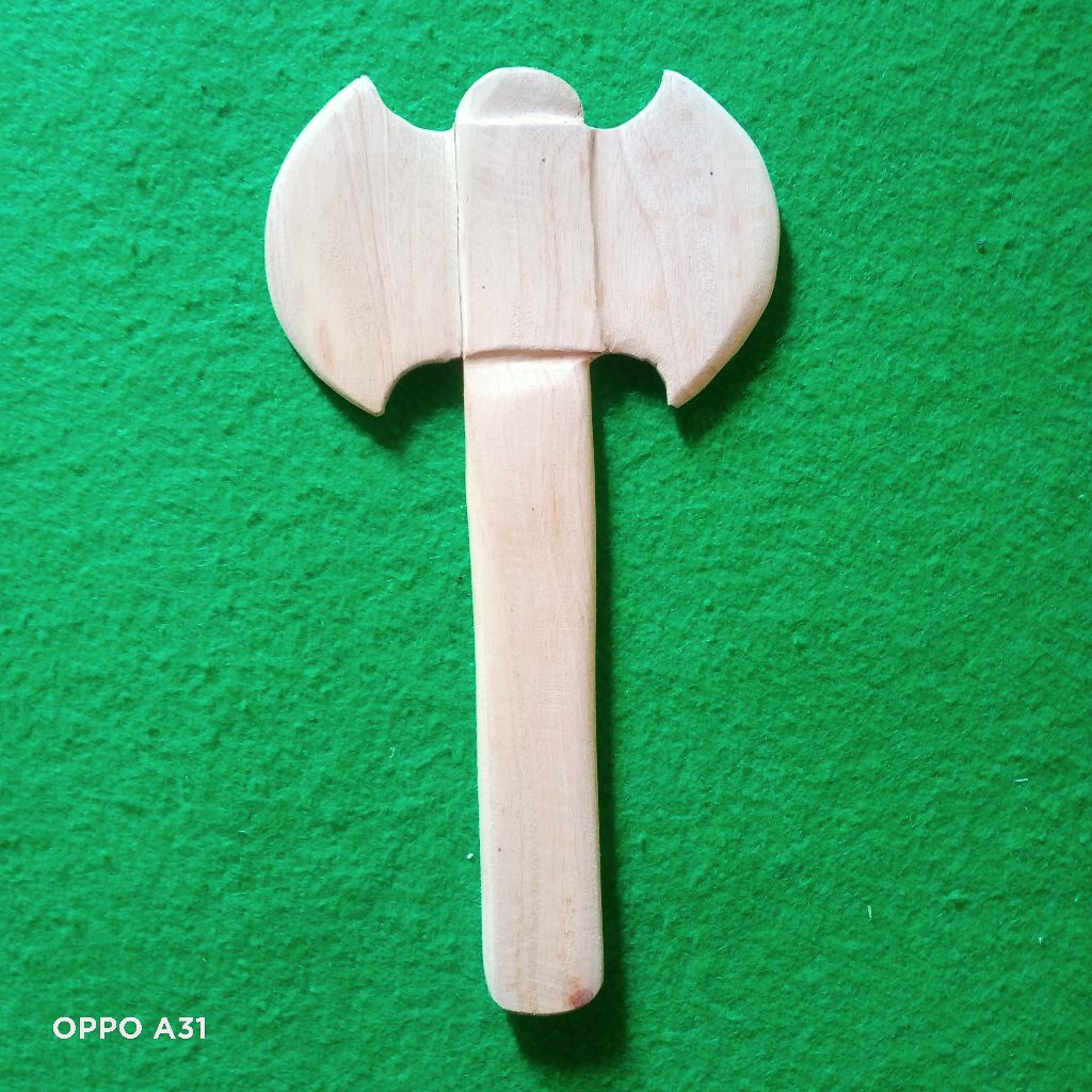 Mainan Kapak Wiro Sableng Cosplay Beladiri Terbuat Dari Bahan Full Kayu