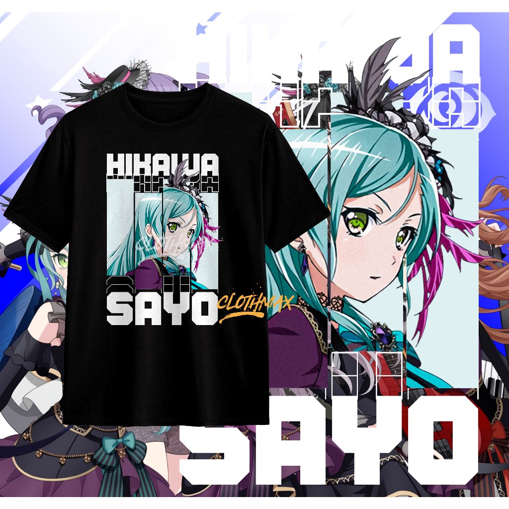 Kaos Dewasa Baju Roselia Bang Dream Tshirt Hikawa Sayo Anime BanG Dream Imai lisa kaos Original
