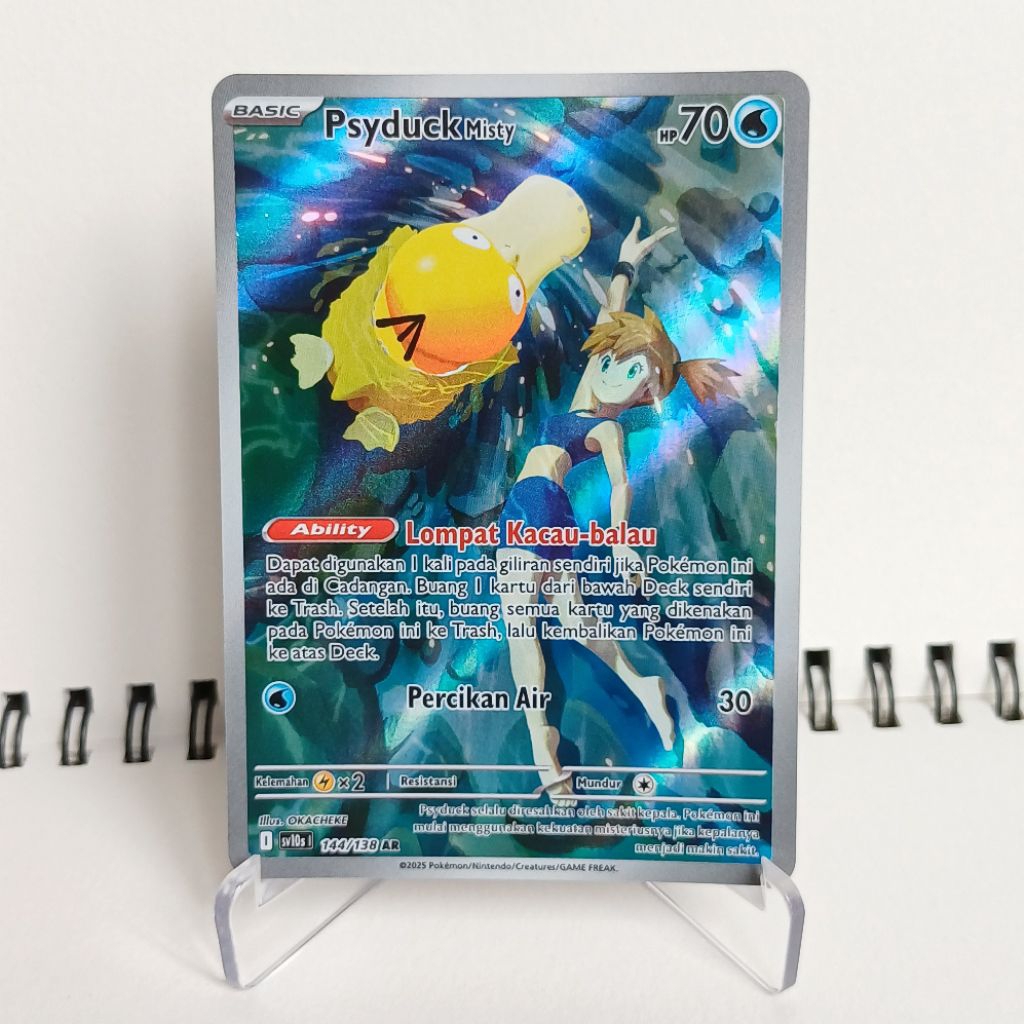 Psyduck Misty - Kartu Pokémon TCG Indonesia - Scarlet & Violet Kehadiran Juara SV10s | 144/138 | AR 