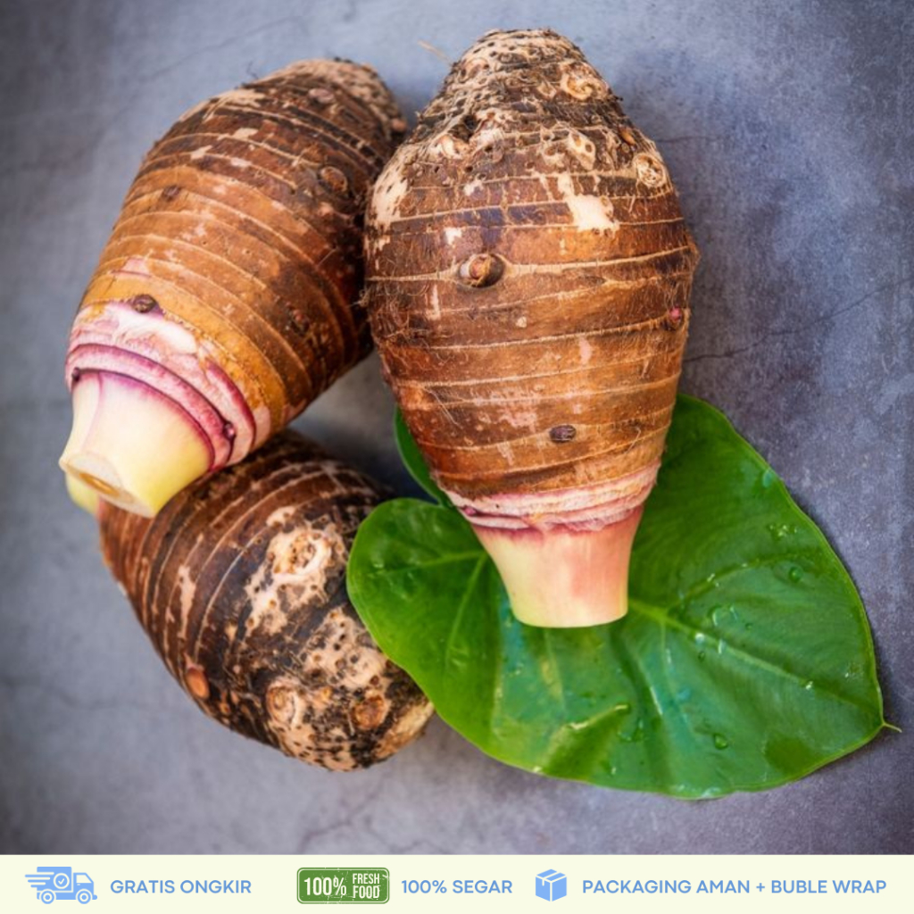 umbi talas ungu / talas Bogor ketan super pulen tekstur lembut per pcs 1kg-2kg