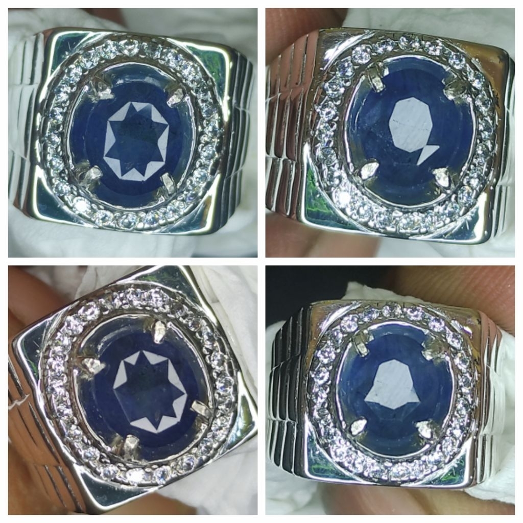 ROYAL BLUE SAPPHIRE SRI-LANKA SAFIR CEYLON 3.08 Ct NO HEATED (NH) RING PERAK TEBAL PESANAN LUSTER ME