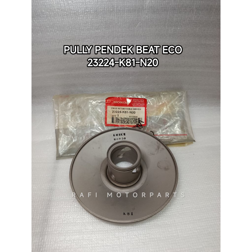 Face Set Movable Driven Pully Belakang Pendek Honda Beat Eco 2016-2020 23224-K81-N20 Original AHM