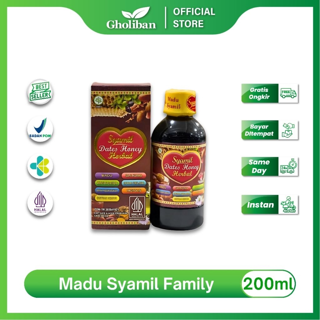 

Syamil Family Dates Honey Family 200ml Madu Multikhasiat untuk Kesehatan Keluarga