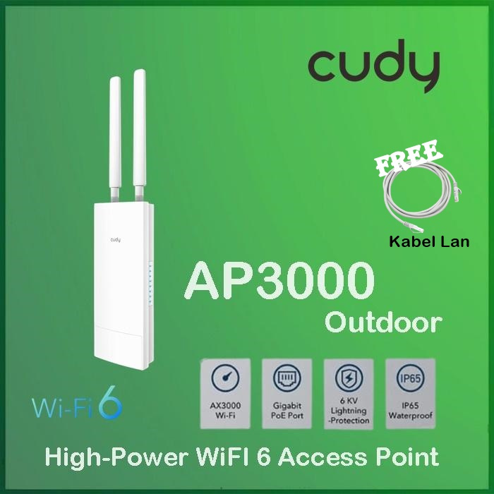 Cudy AP3000 AX3000 WiFi 6 Outdoor Access Poin High Power with 2.5G Port AP 3000