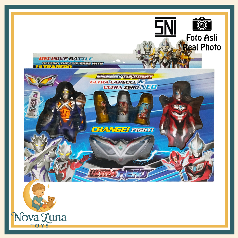 NovaLuna Mainan Anak Robot Ultraman 2pcs Geed Capsule Ultra Hero Zero HF000-3