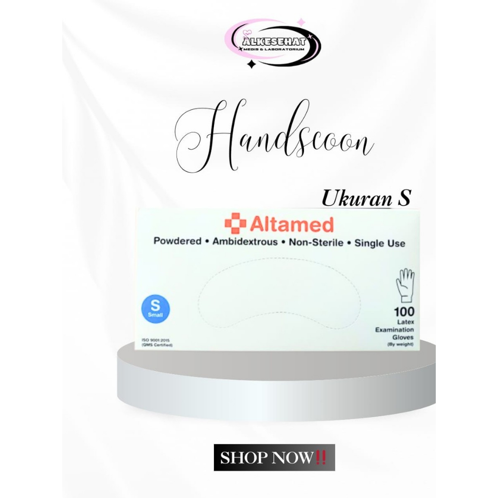 Handscoon Altamed latex ukuran S
