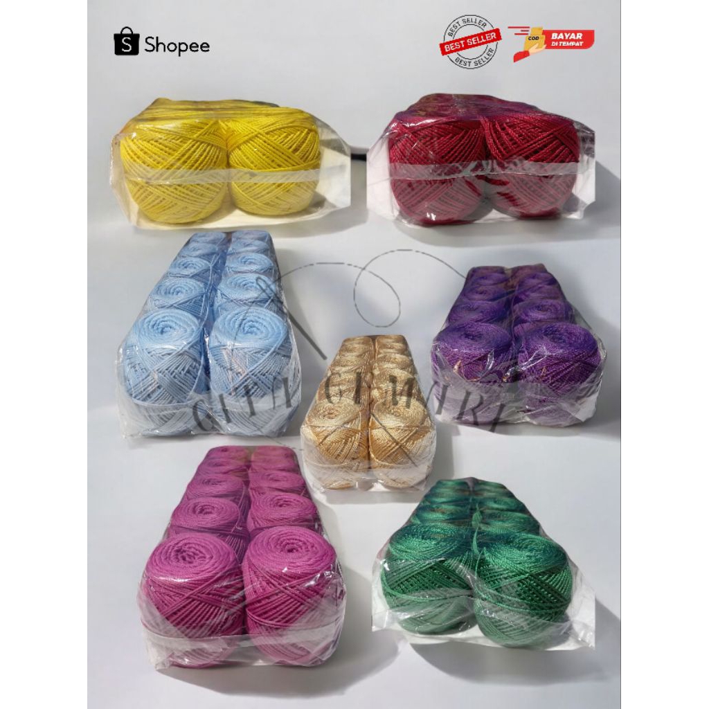BENANG RAJUT POLYESTER KATALOG POLYKILAP & DOFF 1PAK ( 10PCS ) / BENANG RAJUT D27 / BENANG / BENANG 