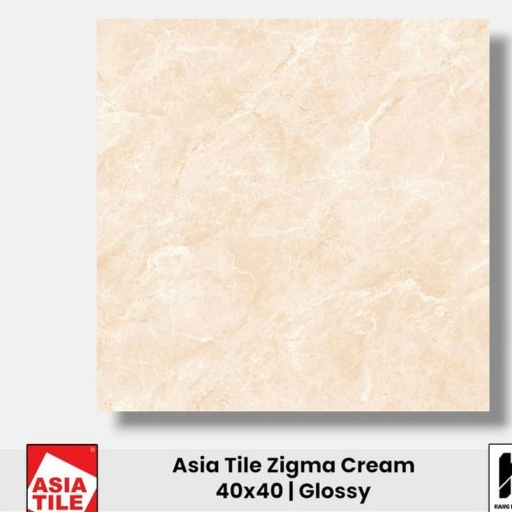 Keramik Asia Zigma Cream 40x40 Kw.1 Glossy/Kilap