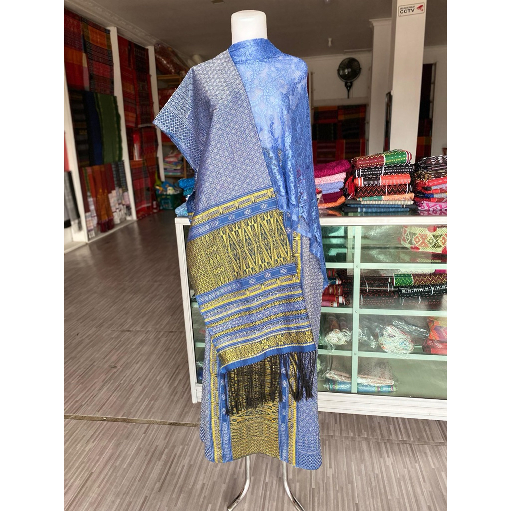 Songket Tumtuman Tanpa Sambung Full Benang Kristal