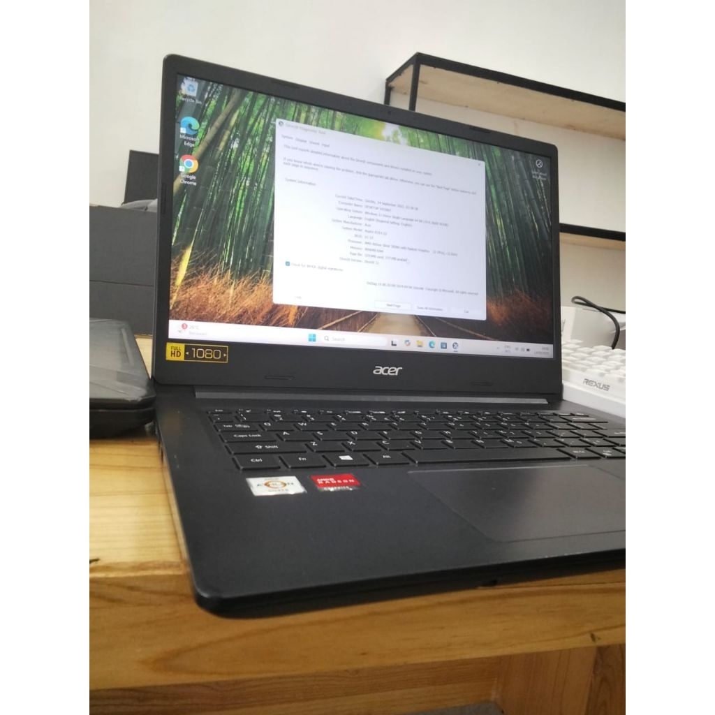 Acer Aspire 3 Slim A314-22 - R430 | 14" FHD | Athlon 3050U | Grafis Radeon | Hitam