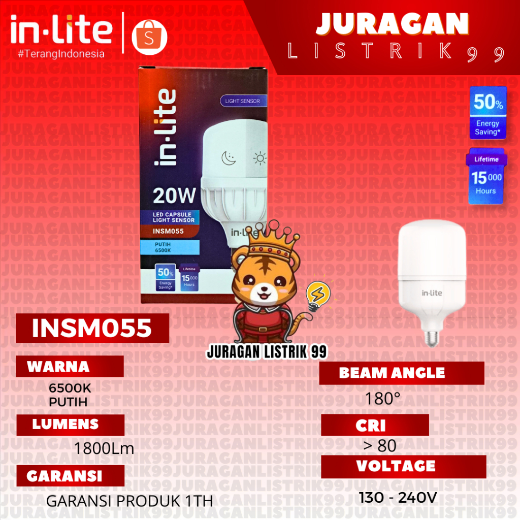 In-Lite LED Lampu Sensor Cahaya INSM055