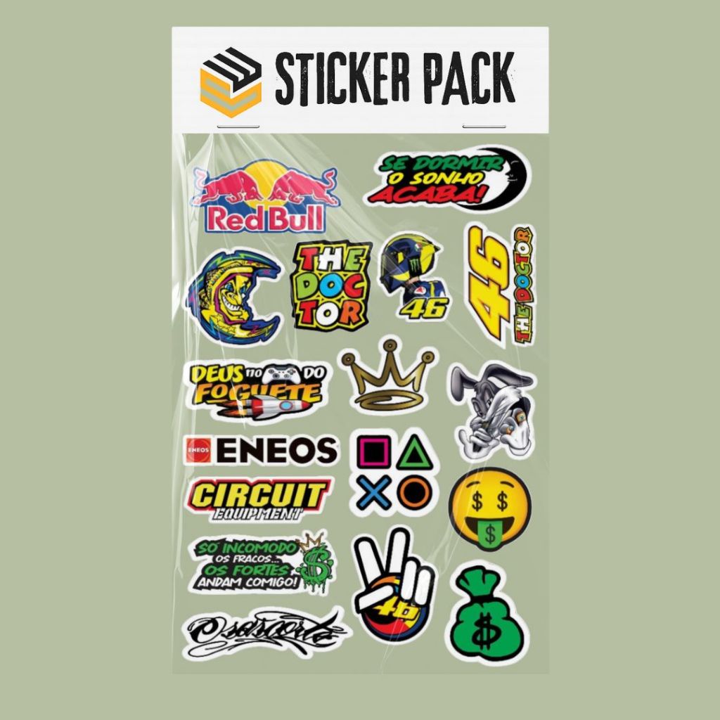 

WS-12: Paket Stiker Motor Rossi VR46, Red Bull, Gaming, dan Aesthetic