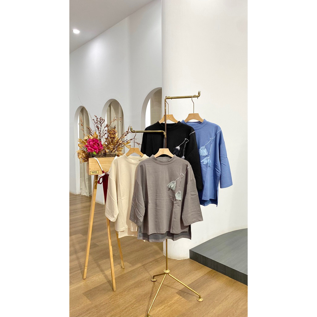 kaos batwing bunga mawar