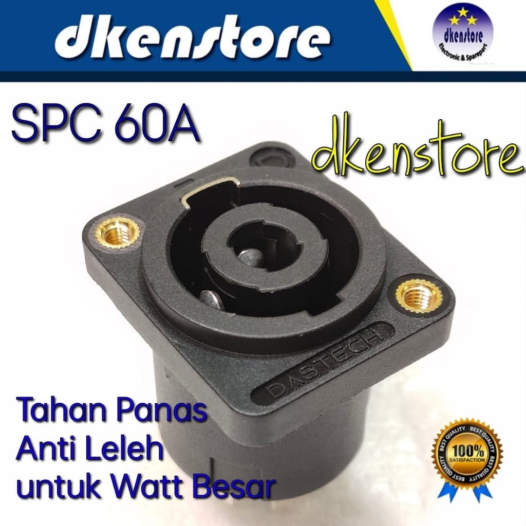 Soket Spikon Dastech SPC60A Original Terminal Speaker spiker spc 60A tahan panas anti Leleh