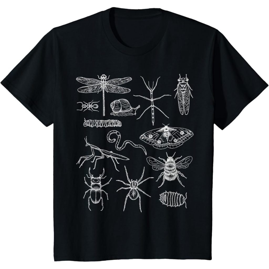 Baju kaos anak Minibeasts - Insects and Invertebrates Drawings T-Shirt
