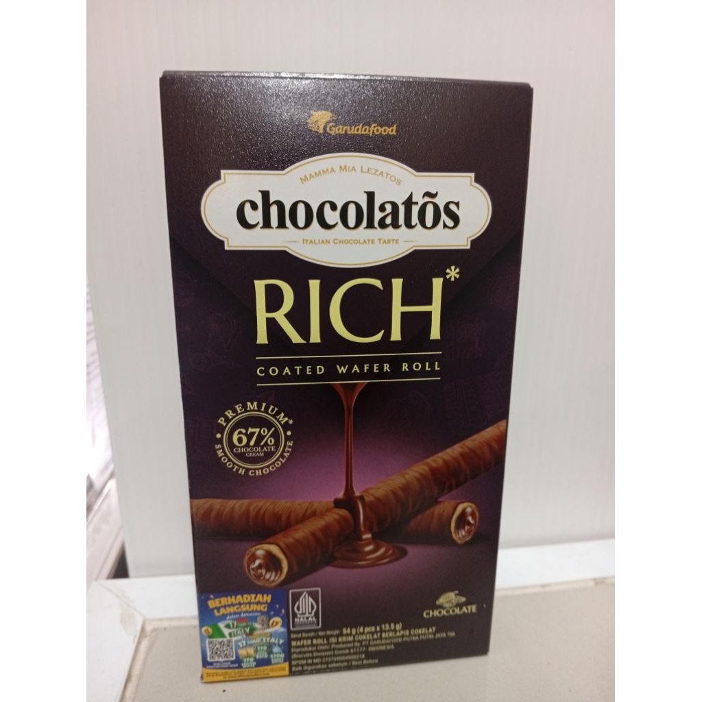 

Chocolatos Rich Coated Wafer Roll 54g