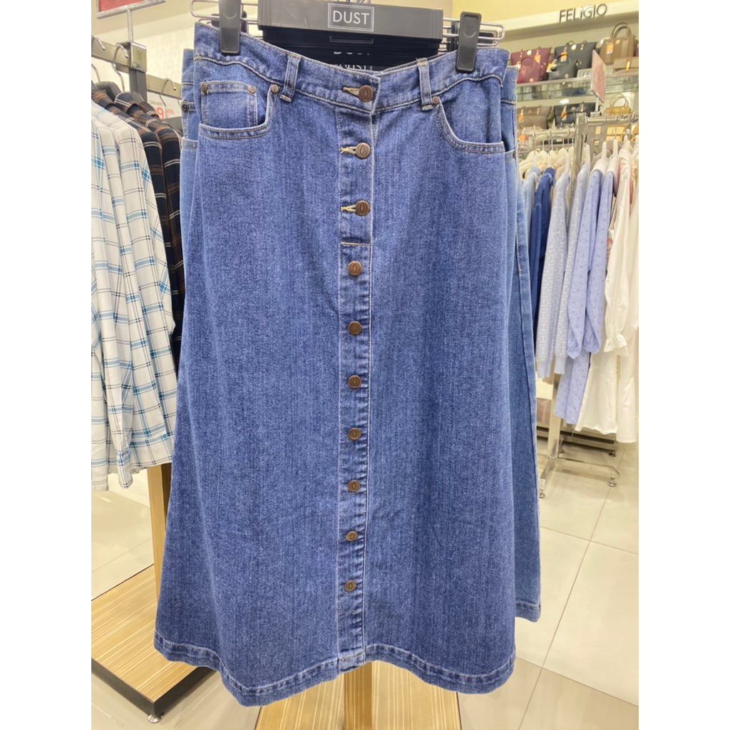 ROK DENIM DUST MIDI S-XXL ROK JEANS KEKINIAN BEST SELLER ORIGINAL MATAHARI