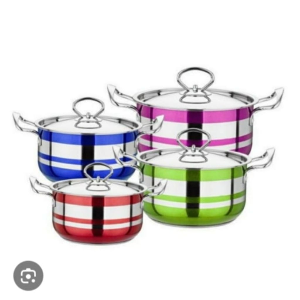 Set Panci Stainless Warna Warni