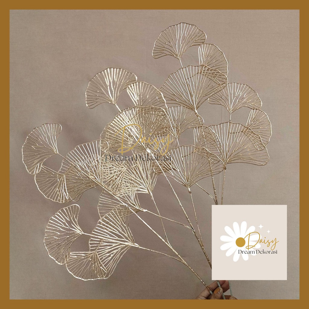 Gold Shell Leaf Daun Ginko Emas A