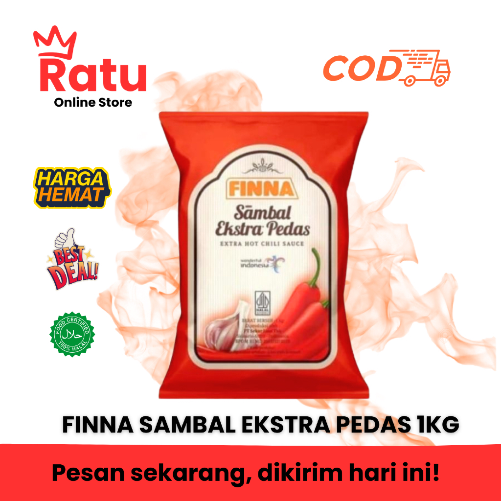 

Finna Sambal Ekstra Pedas 1Kg | HALAL CERTIFIED & BPOM