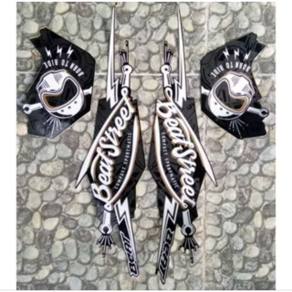 striping Honda beat street warna hitam 2017