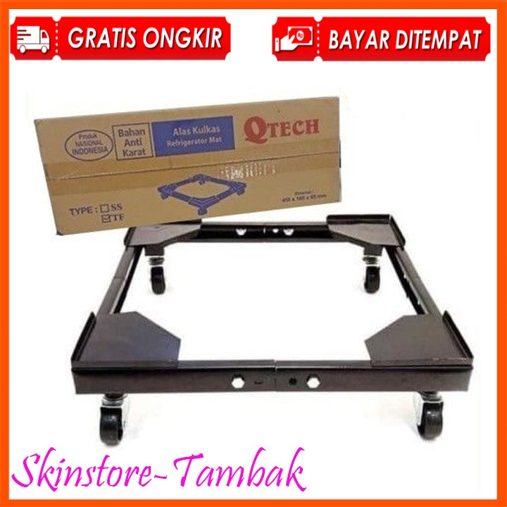 PROMO Roda Kulkas Besi Kokoh Roda Mesin Cuci Alas Tatakan Kulkas bisa disetel Besar dan Kecil Mudah 