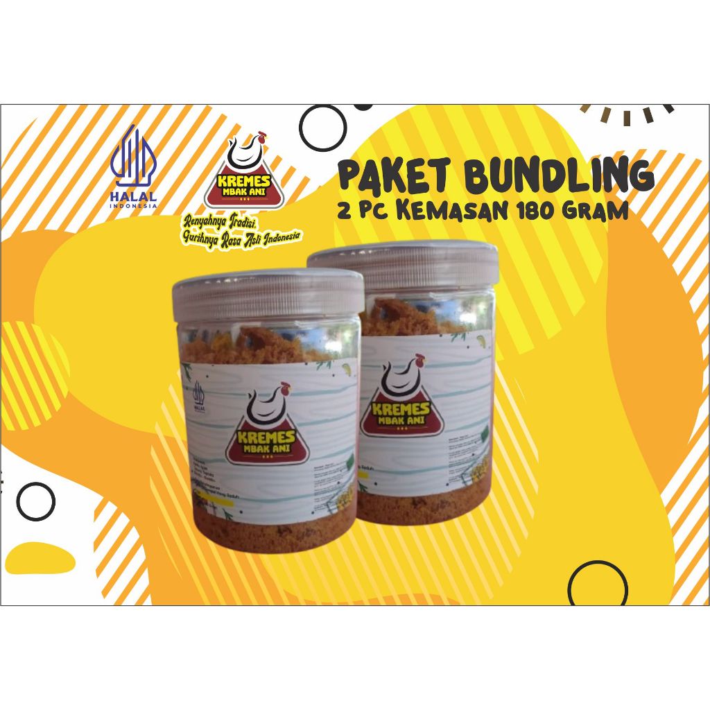 KREMESAN AYAM /KREMES AYAM GORENG / KREMESAN AYAM GORENG / BUNDLING 180 GRAM By KREMES "MBAK ANI"