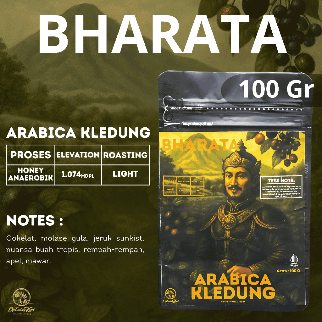 

Kopi Arabica Kledung (Bharata) by Ciptoning Kopi - 100 Gr