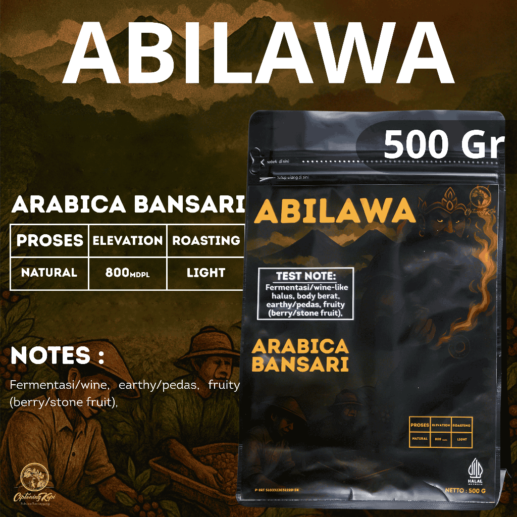 

Kopi Arabica Bansari (Abilawa) by Ciptoning Kopi - 500 Gr