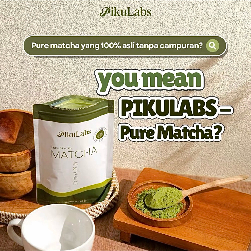 

PikuLabs Pure Matcha Powder 100gr | 100% Pure, No Additives