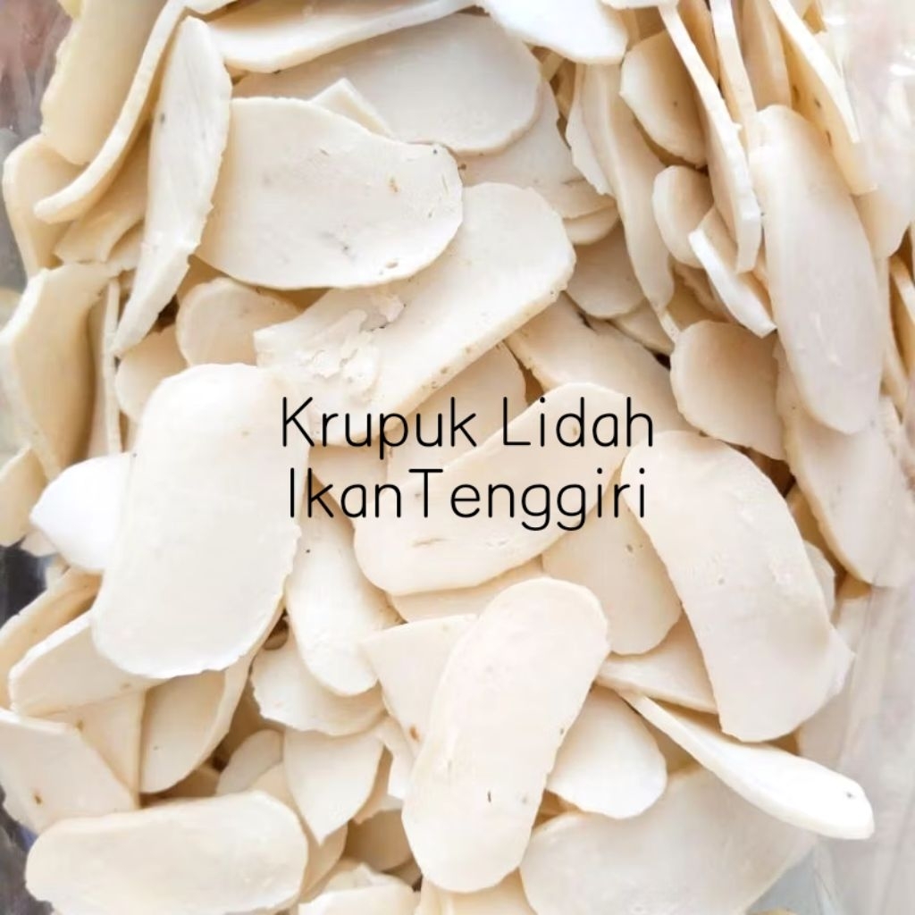 Kerupuk Lidah Mentah 1Kg Rasa Ikan Tenggiri / Krupuk Ikan Tenggiri