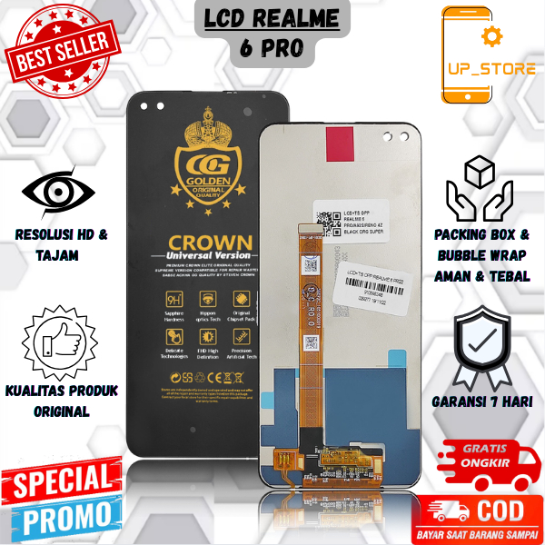LCD TOUCHSCREEN REALME 6 PRO / OPPO A92S ORIGINAL FULLSET COMPLETE BIG GLASS UNIVERSAL ORI
