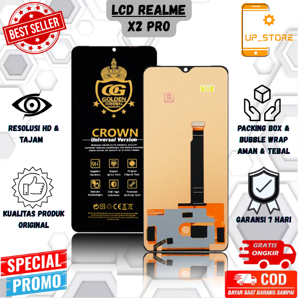 LCD TOUCHSCREEN REALME X2 PRO / REN0 ACE ORIGINAL FULLSET COMPLETE UNIVERSAL BIG GLASS ORI