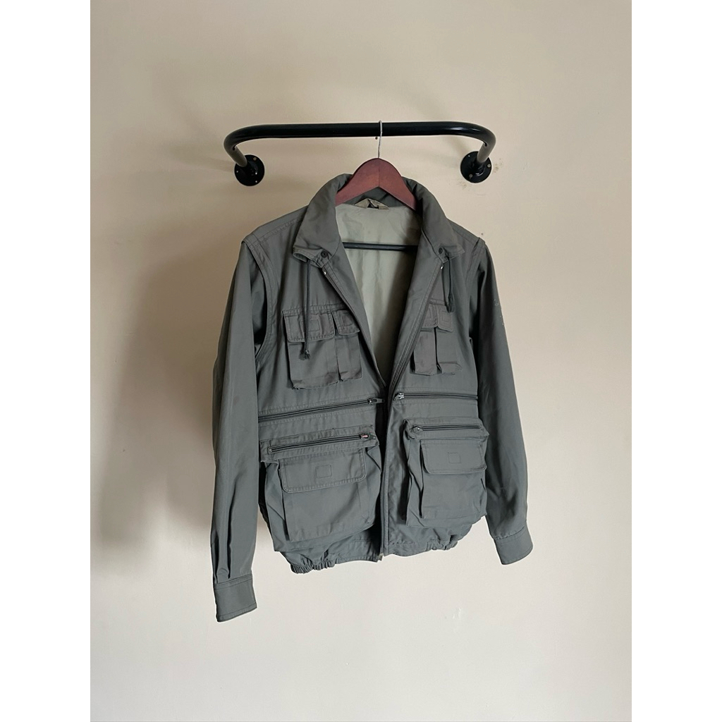 Jaket Rompi Vest Outdoor Utility Olive