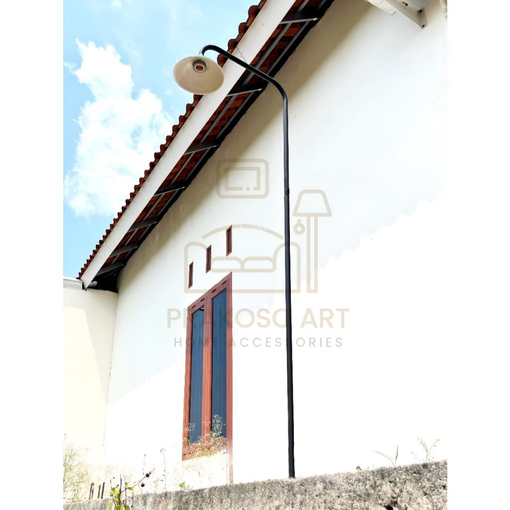 Lampu gantung tiang atas pilar tinggi 1,5m / tiang lampu teras / tiang lampu pilar / breket lampu / 