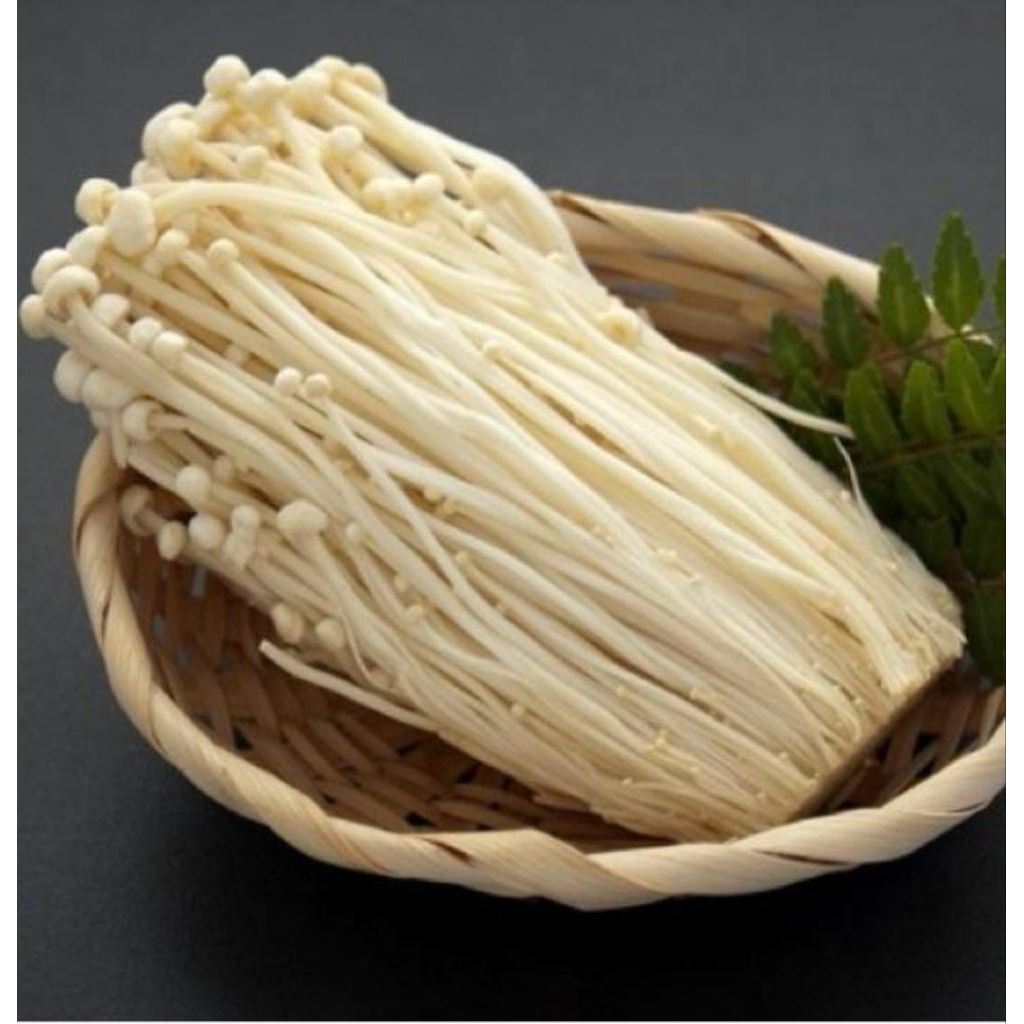 Jamur Enoki Fresh berat lebih kurang 100 gr Khusus Medan Instant dan Sameday