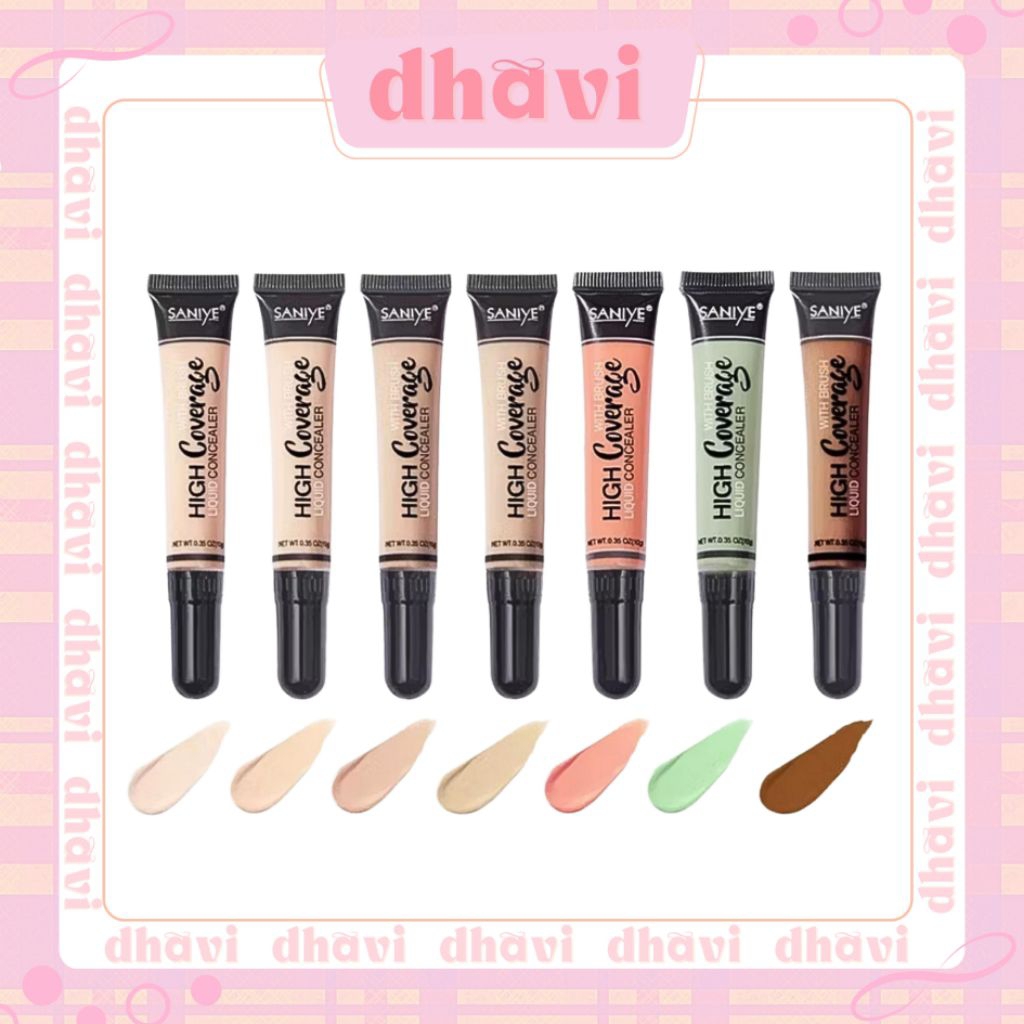 SANIYE Concealer Orange Hijau Waterproof Kosmetik Wajah Full Coverage Original Corrector BPOM
