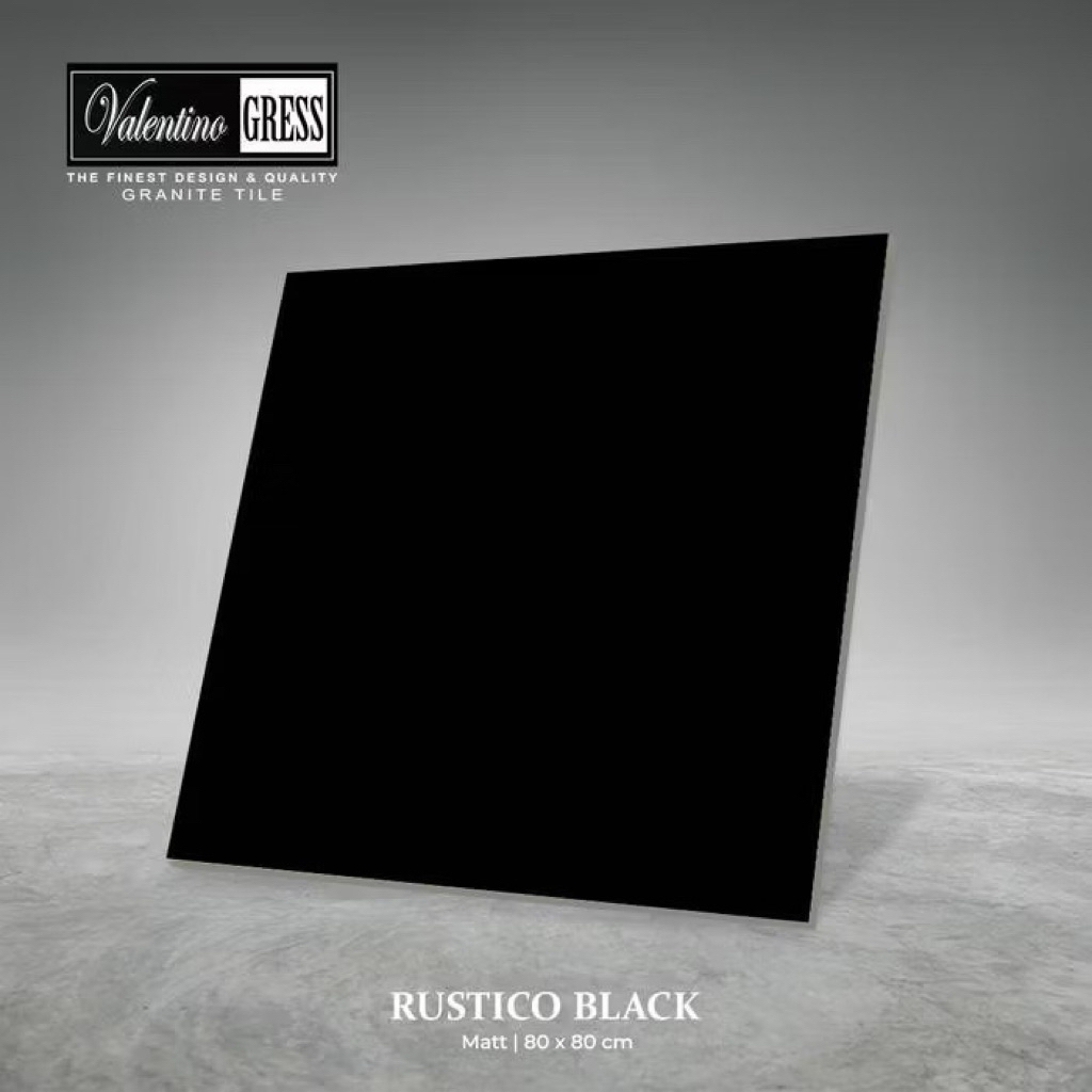 Granit 80x80 Valentino Gress Rustico Black | Matt