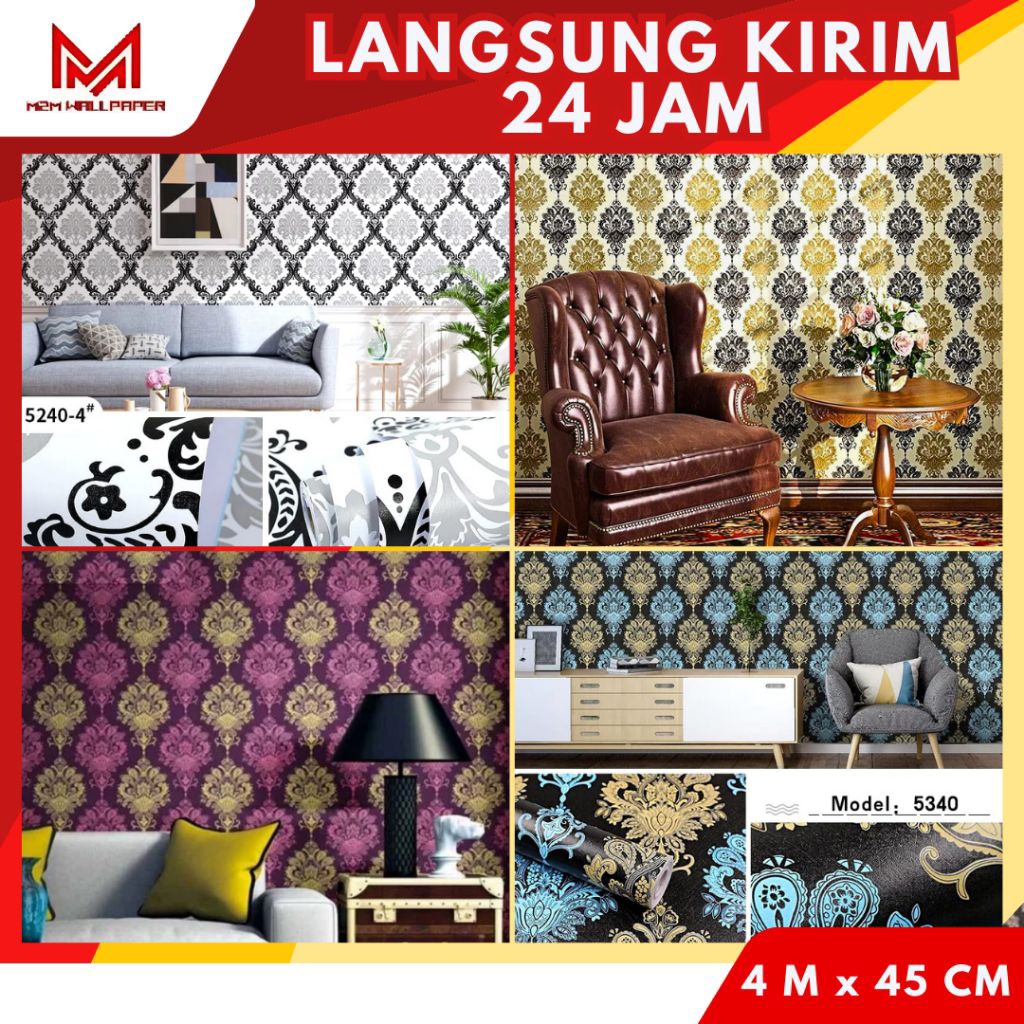 Wallpaper Dinding Motif Batik Wallpaper Dinding Aestetic Wallpaper Dinding Ruang Tamu Sticker Dindin