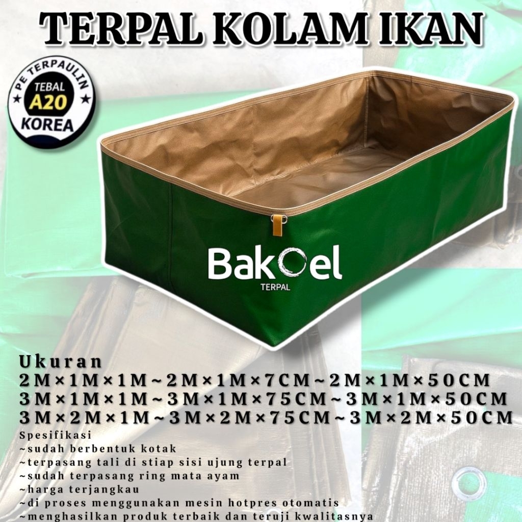 KOLAM TERPAL IKAN/BAHAN KOREA TYPE A20 KOLAM TERPAL MULTIFUNGSI