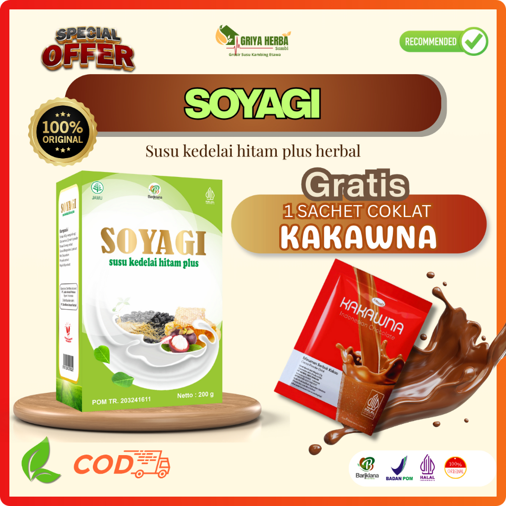 

Susu Soyagi Diet Sehat Susu kedelai hitam 200gr kenyang lebih lama Membantu menurunkan BB