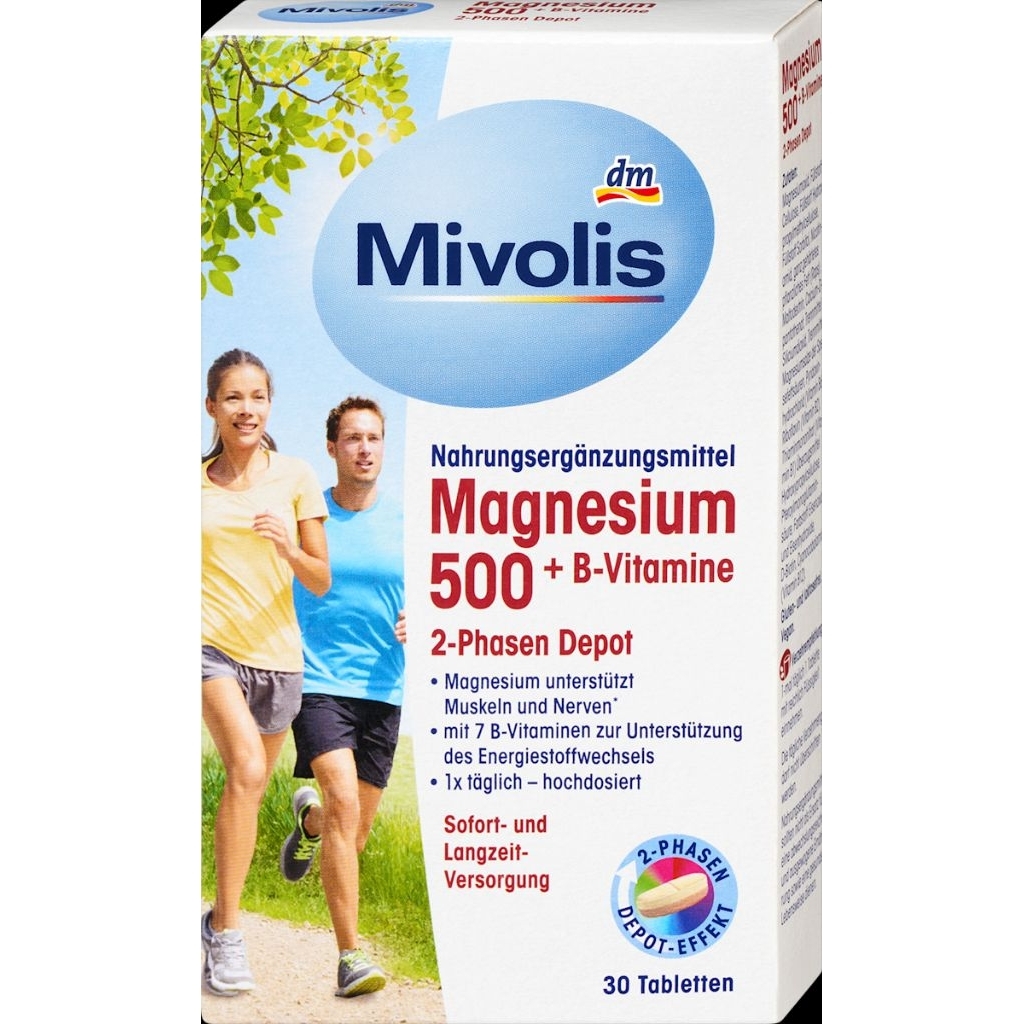Mivolis Magnesium 500 + B Vitamine 30 Tabletten
