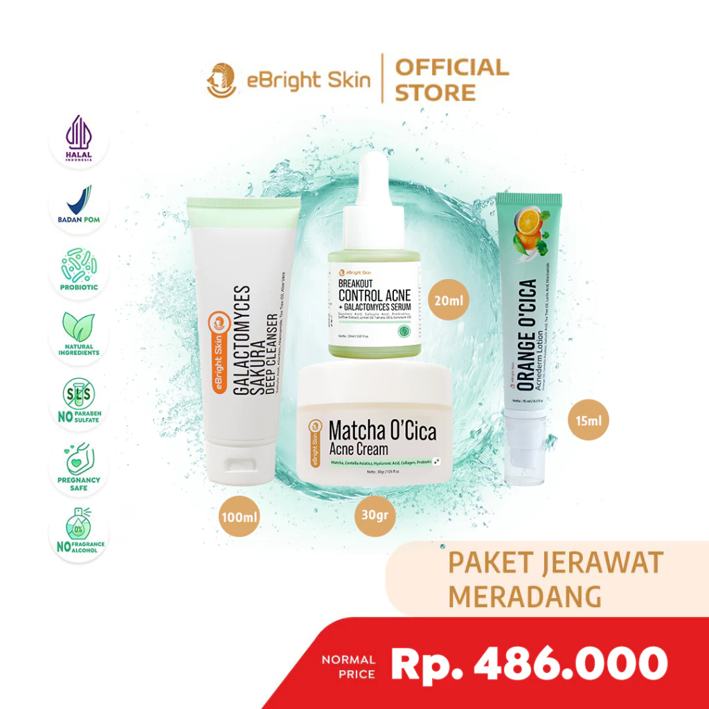 eBright Skin Paket Jerawat Meradang - Acne Inflamed Ultimate