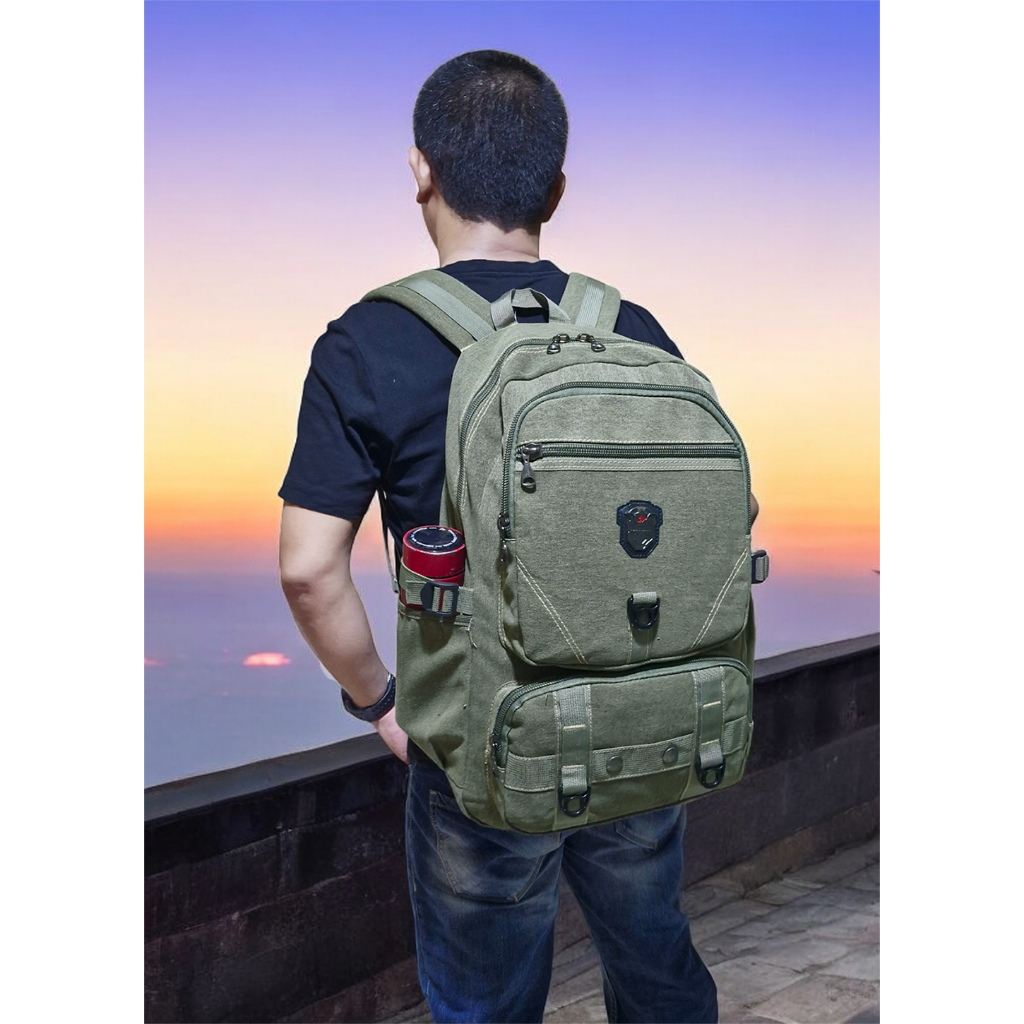 Fortune Tas Ransel Kanvas Import Tas Fasion Urban Style Ukuran 20 inchi