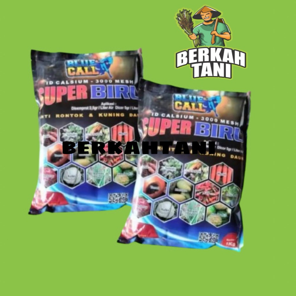 Pupuk Kalsium Super Biru 1 Kg Plus Magnesium Boron Calsium Fertilizer Penambah Rasa Buah Mencegah Ke